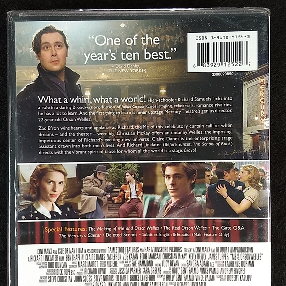 Me & Orson Welles DVD, Factory Sealed - Picture 3 of 10